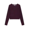 Puma DARE TO Mesh Long Sleeve Tee Bordo Kadın T-Shirt & Polo
