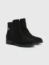 Tommy Hilfiger TH SUEDE FLAT BOOT Kadın Siyah Bot