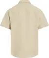 Calvin Klein LINEN COTTON S/S SHI, PF0 Bej Erkek Gömlek