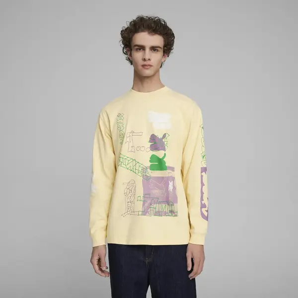 PUMA x MARTÍ SAWE Longsleeve Krem Erkek Sweatshirt