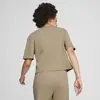 Puma CLASSICS Ribbed Relaxed Tee Açık Kahve Kadın T-Shirt