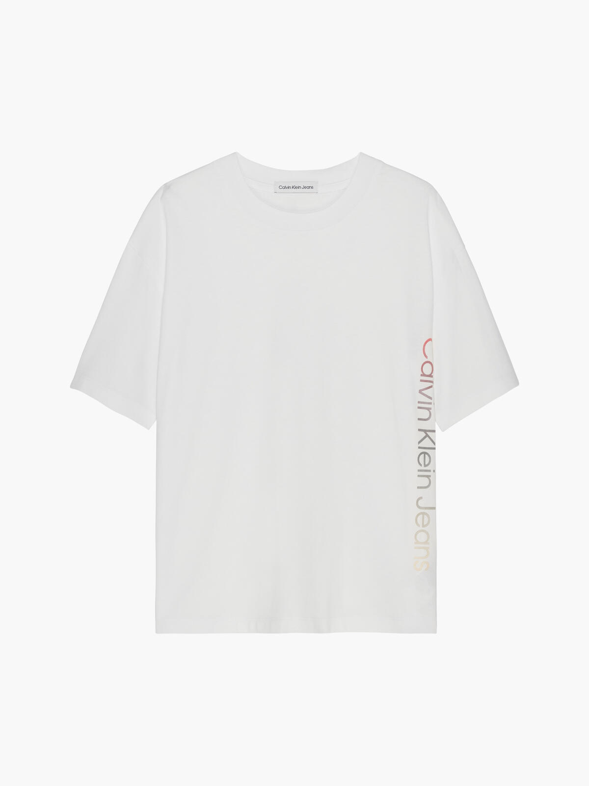 Calvin Klein GRADIENT INSTITUTION Erkek Beyaz T-Shirt