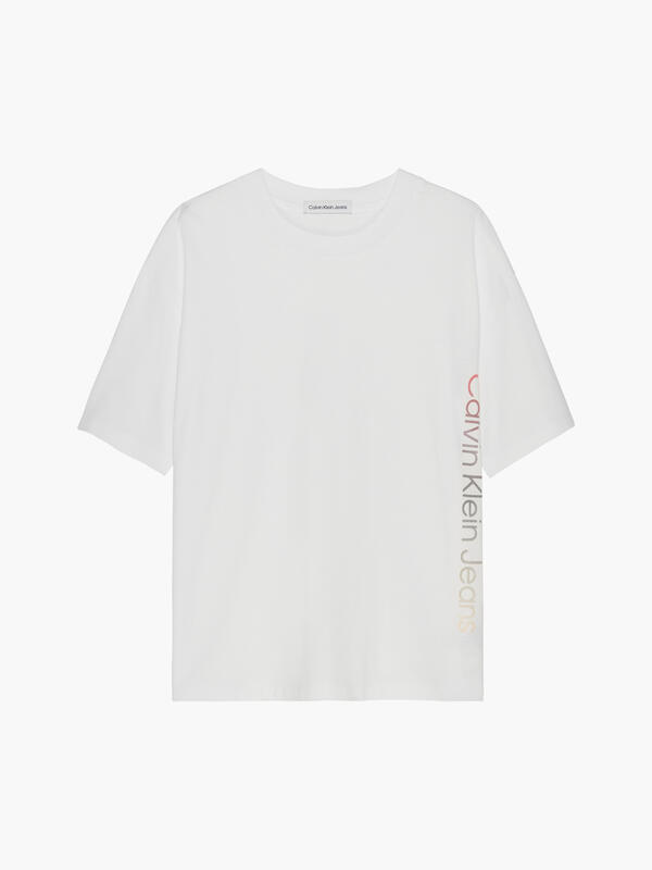Calvin Klein GRADIENT INSTITUTION Erkek Beyaz T-Shirt