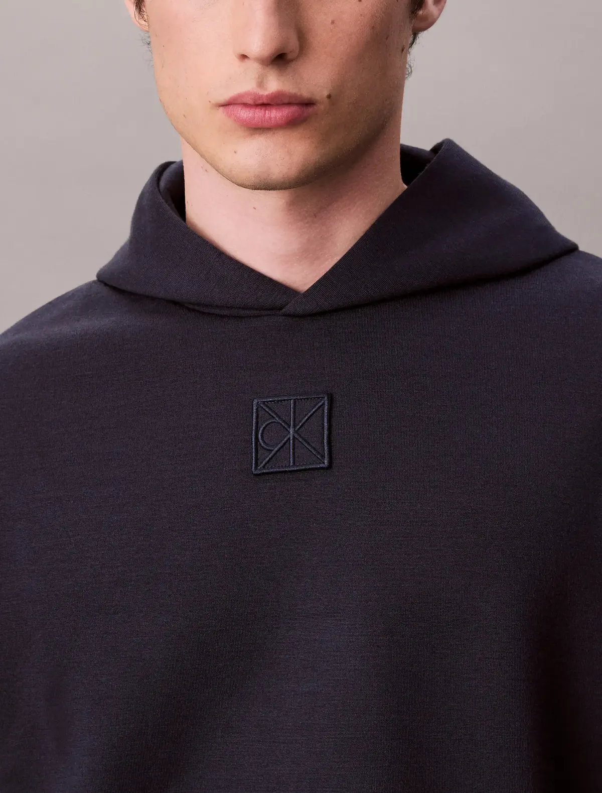 Calvin Klein LS STRETCH WOOL BLEN Siyah Erkek Sweatshirt