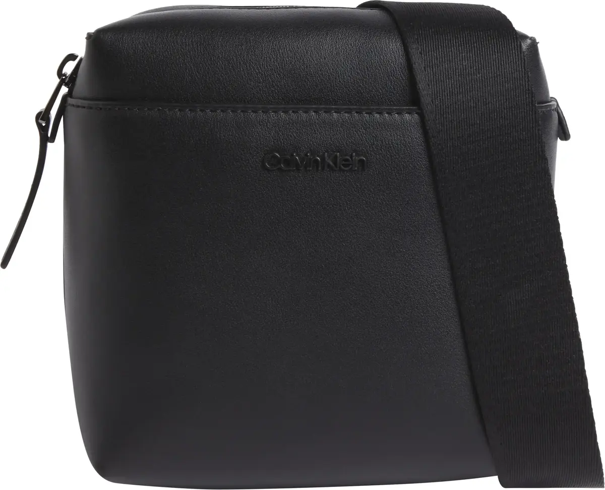 Calvin Klein CLEAN ESSENTIAL CUBE Erkek Siyah Omuz Çanta