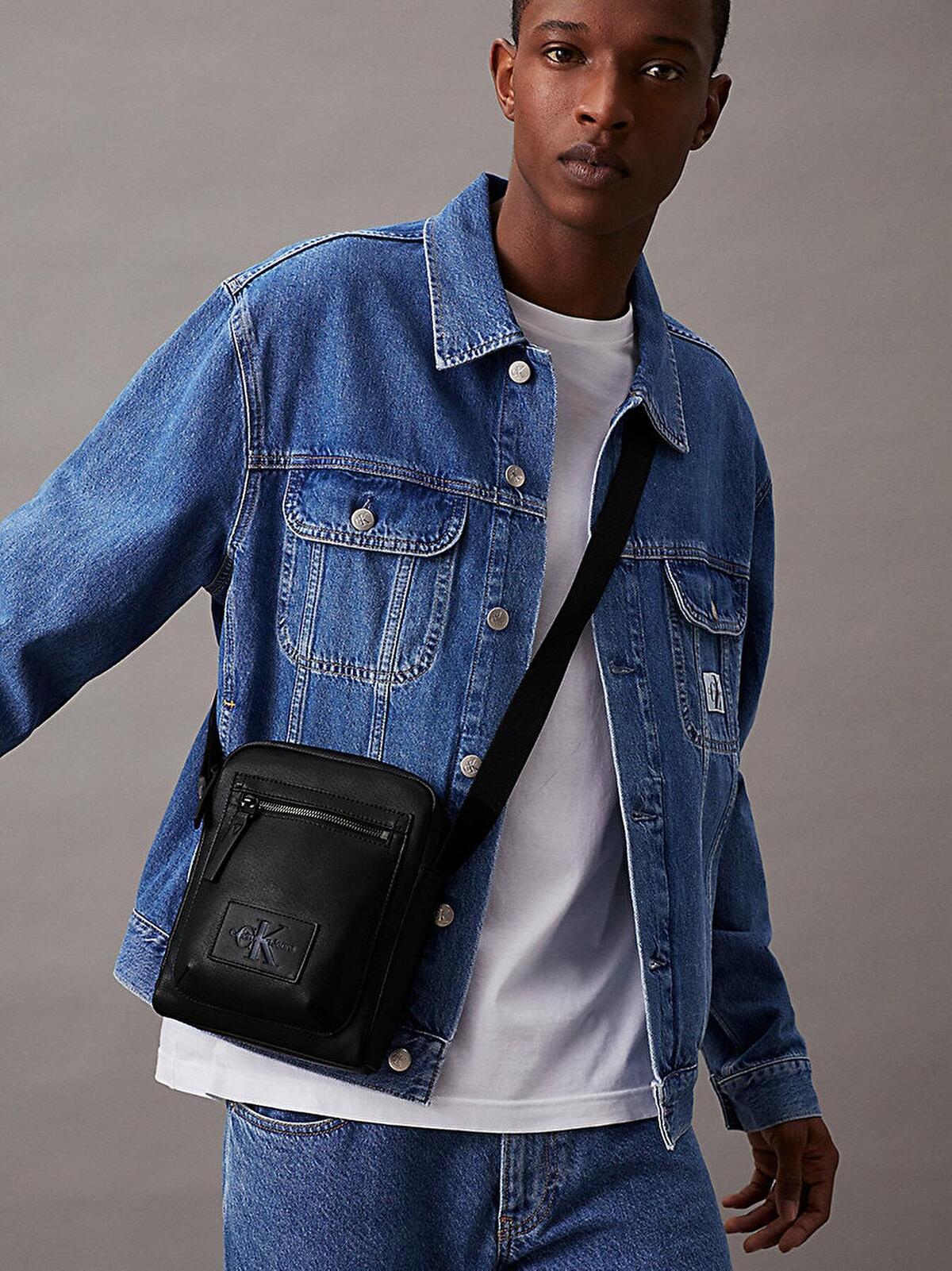Calvin Klein COATED REPORTER18 PU, BEH Siyah Erkek Çapraz Çanta