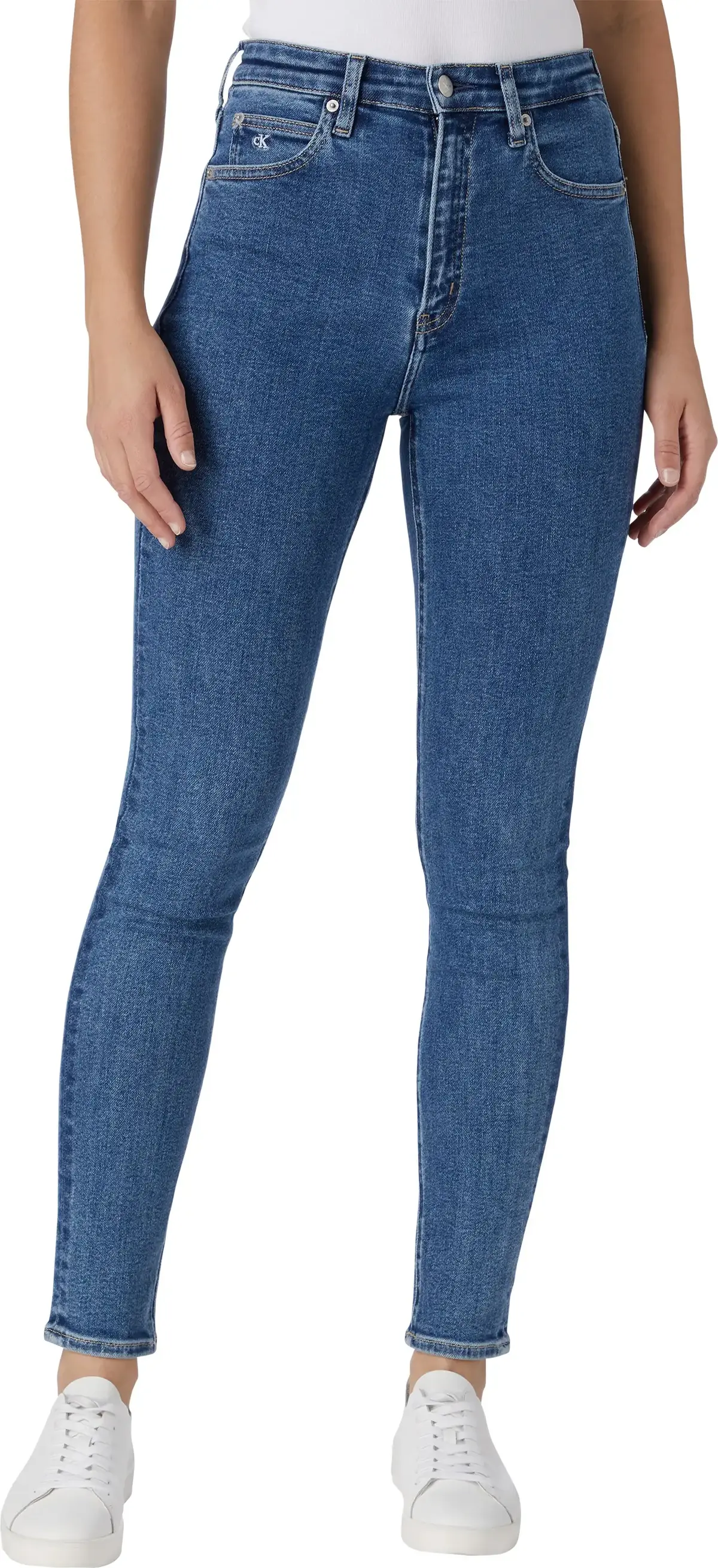 Calvin Klein HIGH RISE SKINNY Kadın Mavi Kot Pantolon