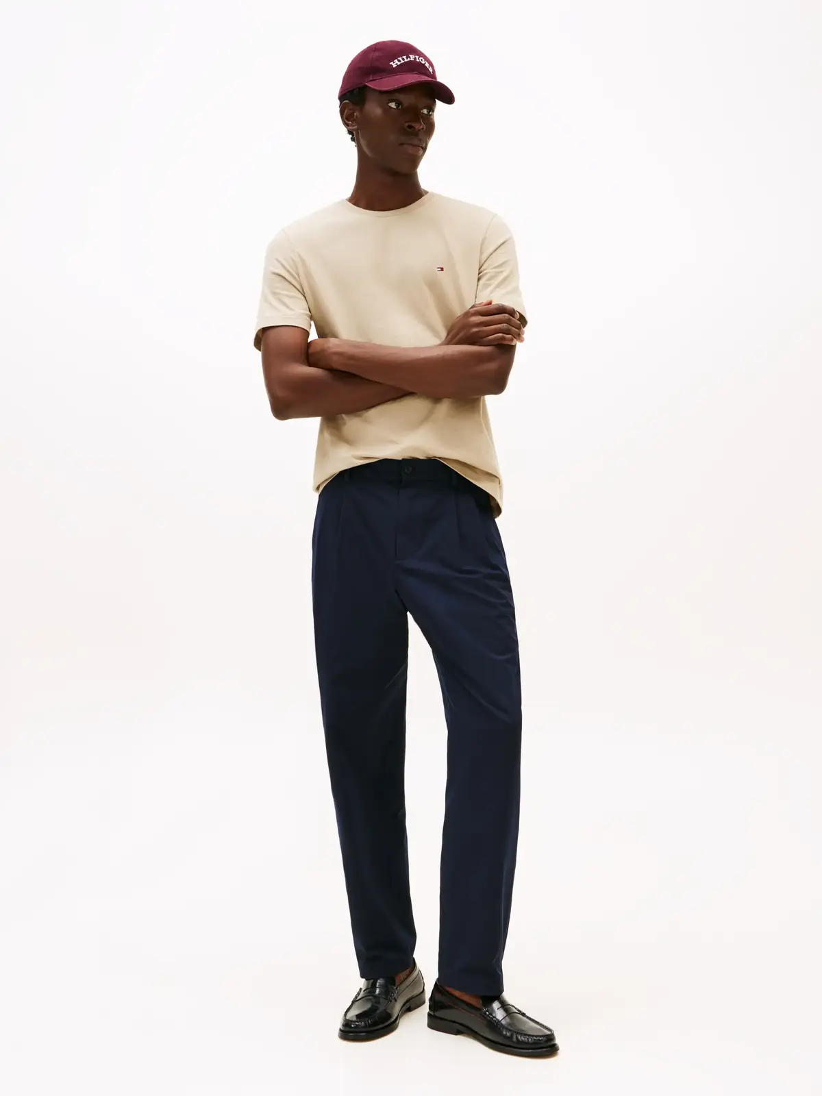 Tommy Hilfiger ESS SEASONAL REG FIT, RBT Bej Erkek T-Shirt & Polo