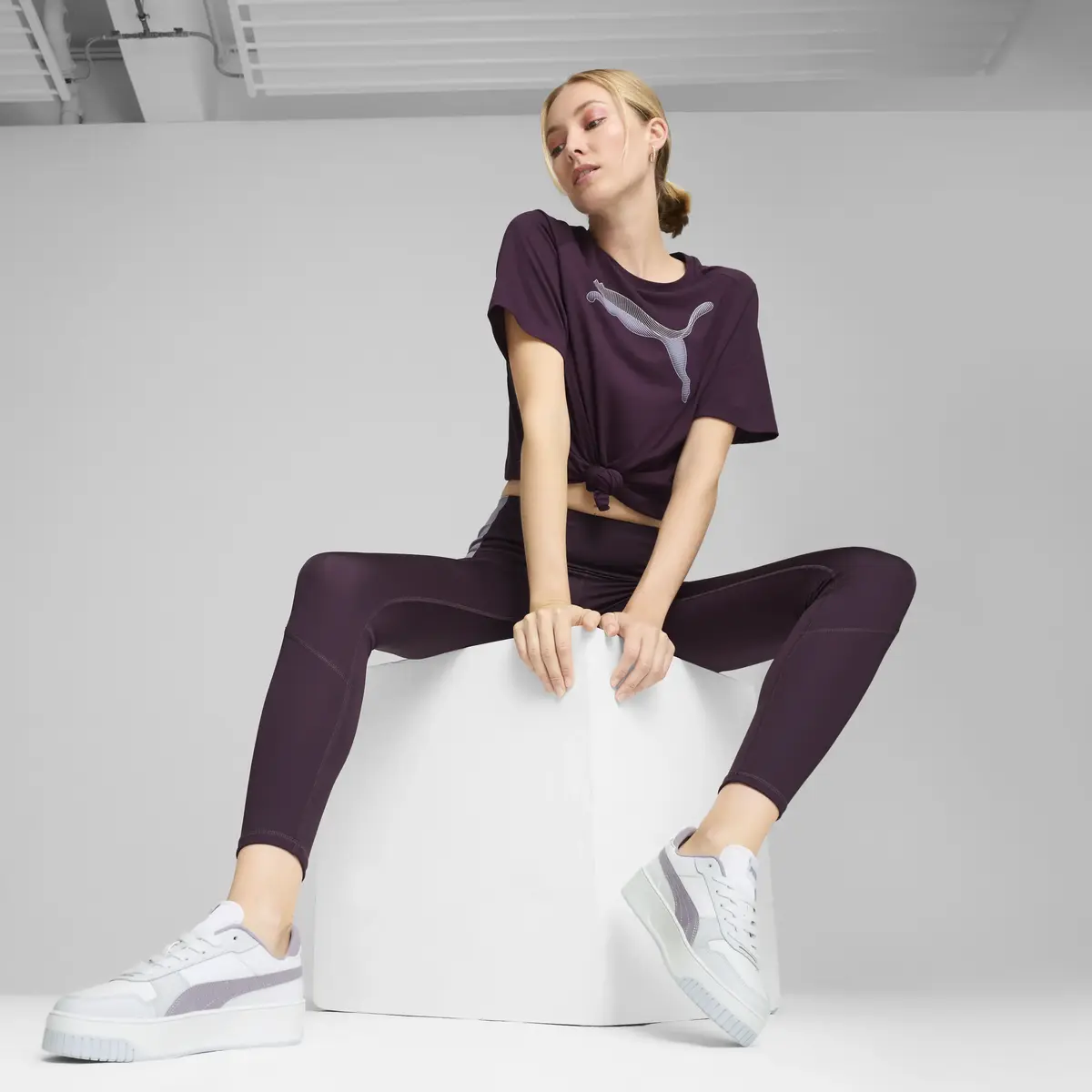 Puma EVOSTRIPE Tights Mor Kadın Tayt