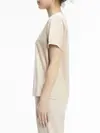 Calvin Klein MICRO LOGO T-SHIRT Kadın Krem T-Shirt