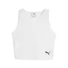 Puma WARDROBE ESS Ribbed Crop Top Beyaz Kadın Crop