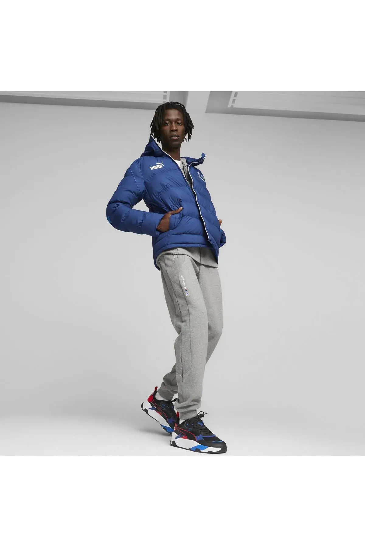 Puma BMW MMS MT7 Ecolite Padded Jacket Mavi Erkek Şişme Mont