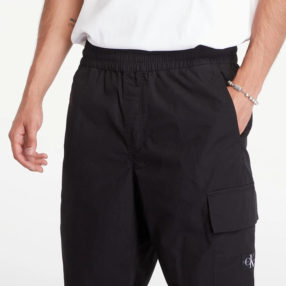 Calvin Klein COTTON POPLIN UTILIT, BEH Siyah Erkek Pantolon