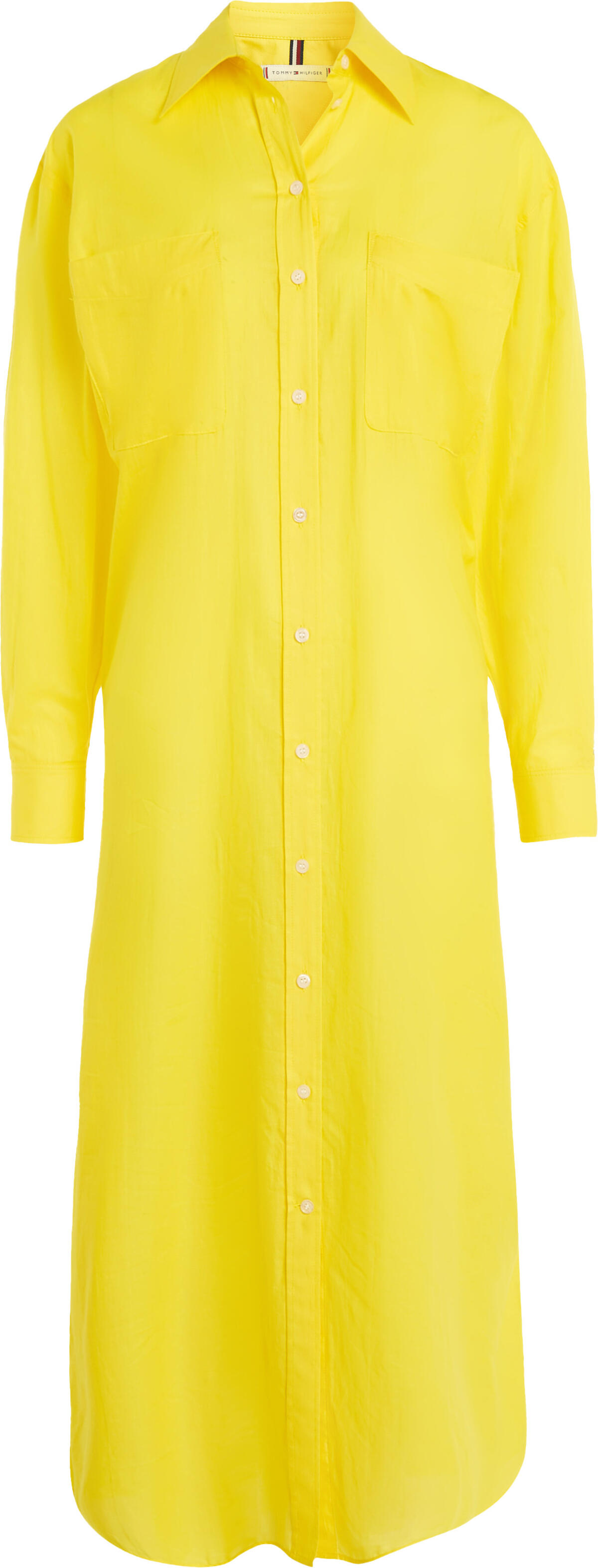 Tommy Hilfiger VOILE OVERSIZED LONG Kadın Sarı Elbise