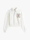 Tommy Hilfiger TJW H GRAPHIC HWK PO Kadın Beyaz Sweatshirt