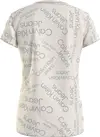 Calvin Klein STACKED LOGO AOP T-S Kadın Bej T-Shirt