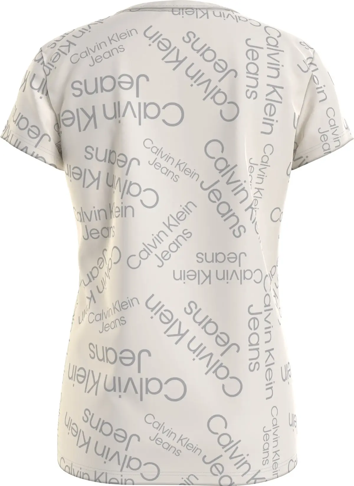 Calvin Klein STACKED LOGO AOP T-S Kadın Bej T-Shirt