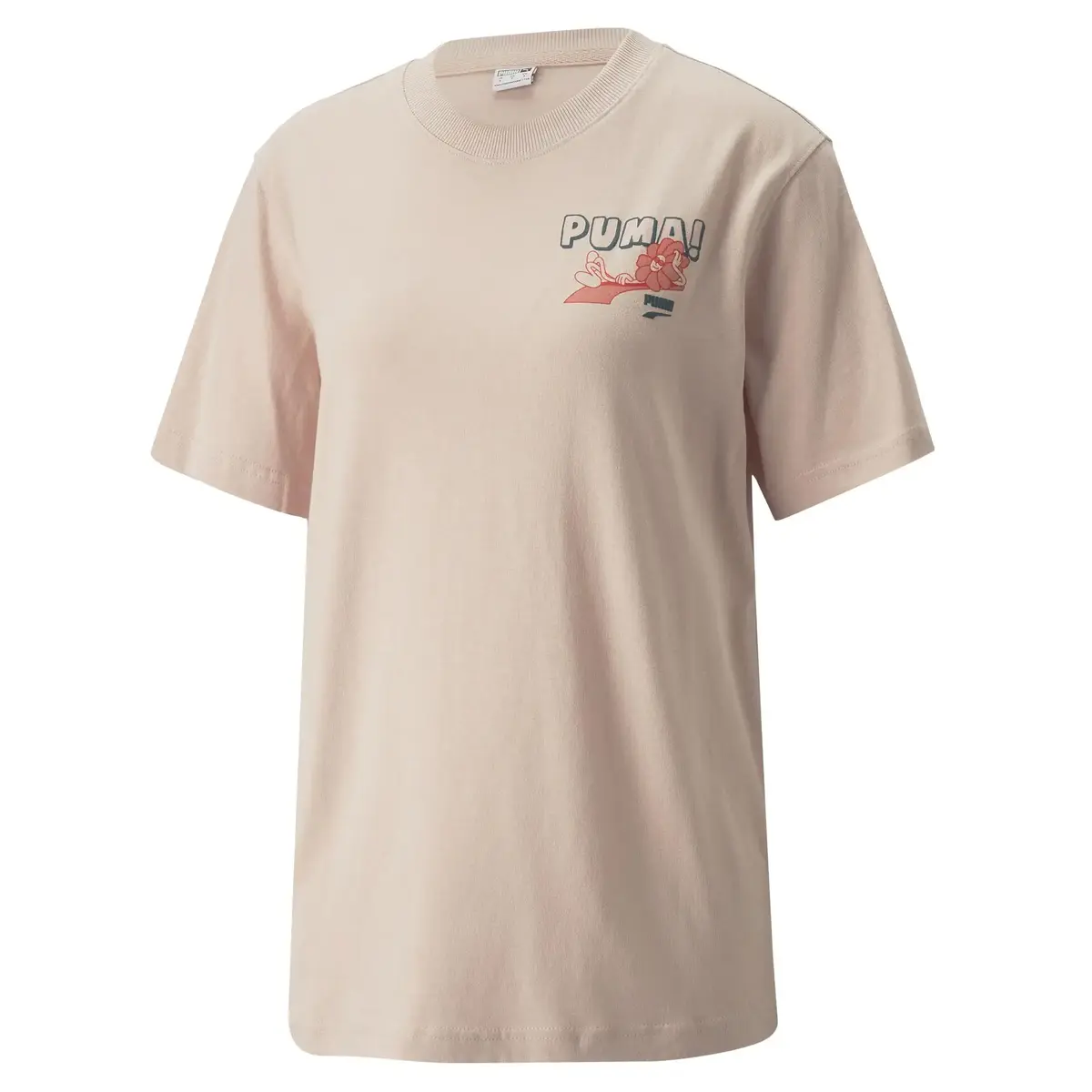 Puma Downtown Relaxed Graphic Tee Pembe Kadın T-Shirt