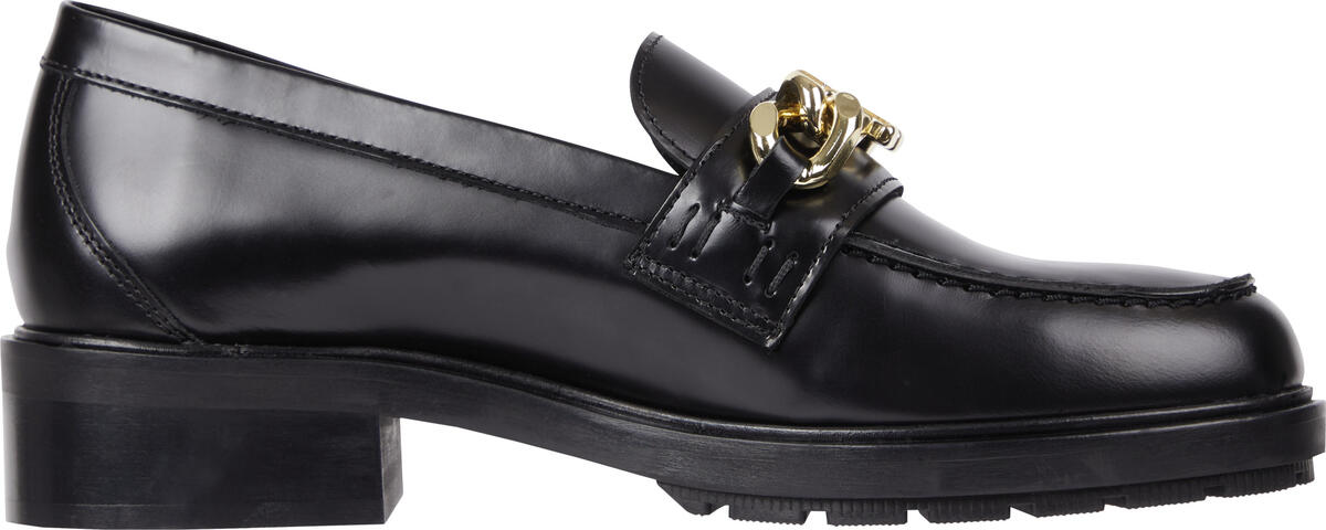 Tommy Hilfiger TH CHAIN LOAFER Kadın Siyah Ayakkabı