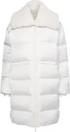 Calvin Klein LUX SATIN PUFFER COA Kadın Krem Şişme Mont