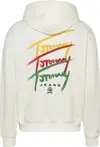 Tommy Hilfiger TJM RLX 3 COLOR SIGN Erkek Beyaz Sweatshirt