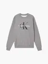 Calvin Klein CORE MONOLOGO CREWNE Erkek Gri Sweatshirt