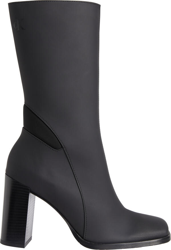 Calvin Klein HEEL ZIP BOOT LTH WN Kadın Siyah Bot