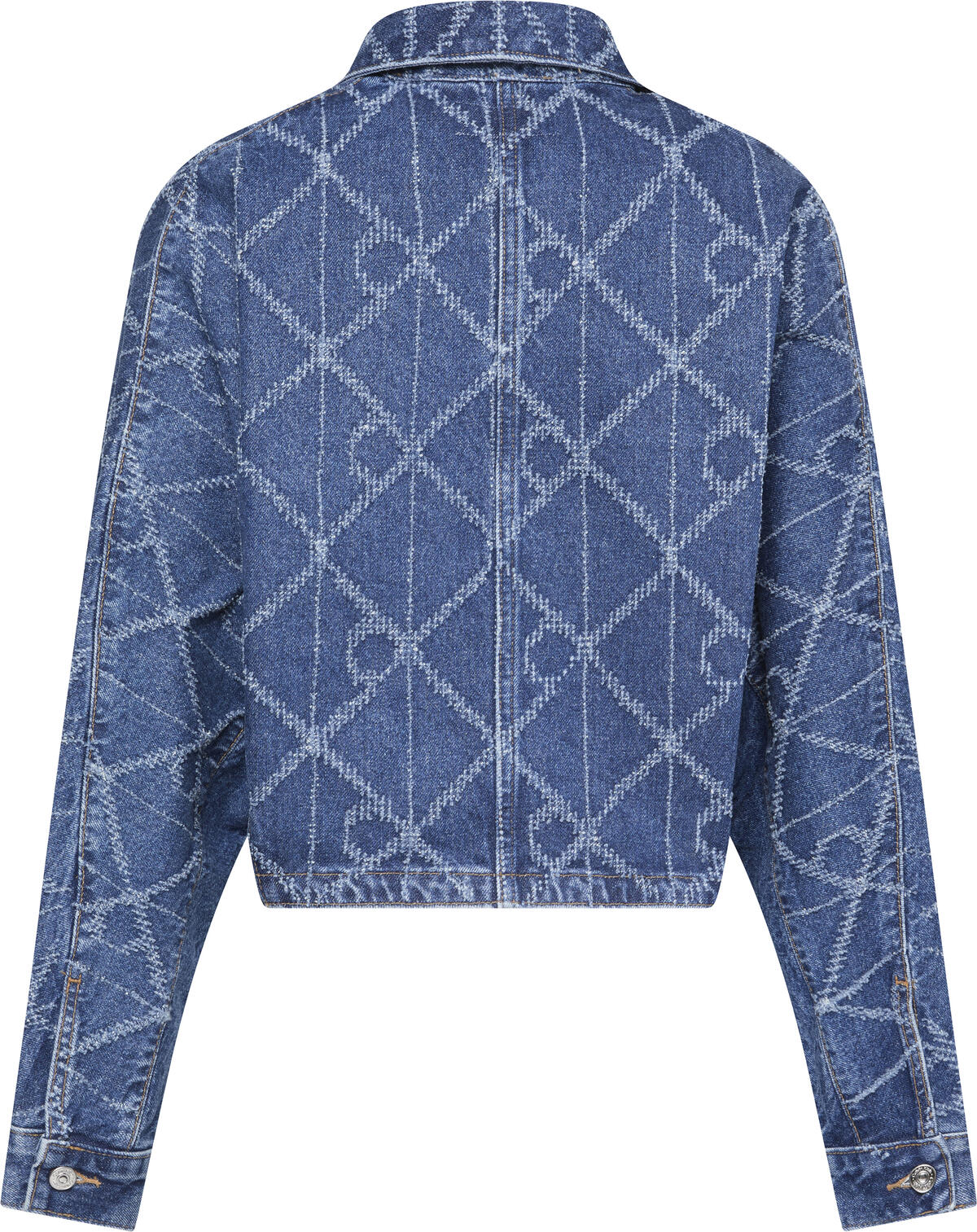 Calvin Klein AOP TRUCKER JACKET CK ATLANTIC Mavi Kadın Ceket Calvin Klein AOP TRUCKER JACKET CK ATLANTIC Mavi Kadın Ceket