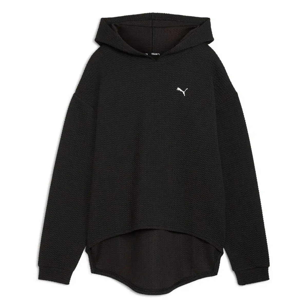 Puma Q4 STUDIO TEXTURED HOODY Siyah Kadın Hoodie