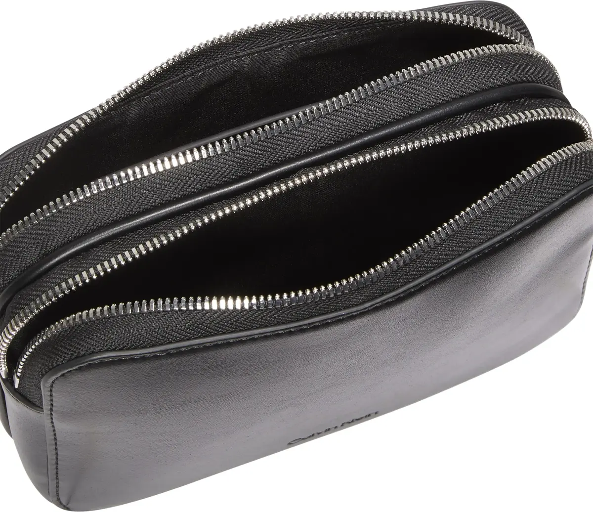 Calvin Klein WEBBING DOUBLE STRAP CAMERA BAG Kadın Siyah El Çanta