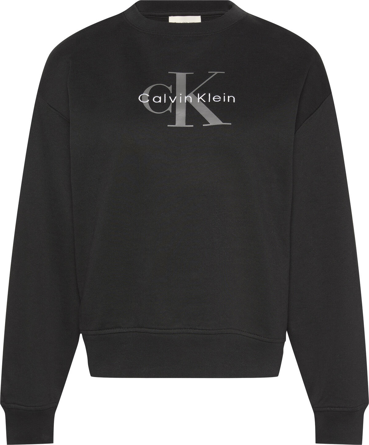 Calvin Klein LS MONOLOGO FRENCH TERRY RLXD CN Siyah Kadın Sweatshirt Calvin Klein LS MONOLOGO FRENCH TERRY RLXD CN Siyah Kadın Sweatshirt