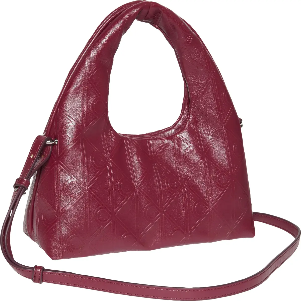 Calvin Klein EMBLEM AOP PUFFER BAG WITH STRAP Kadın Kırmızı El Çanta