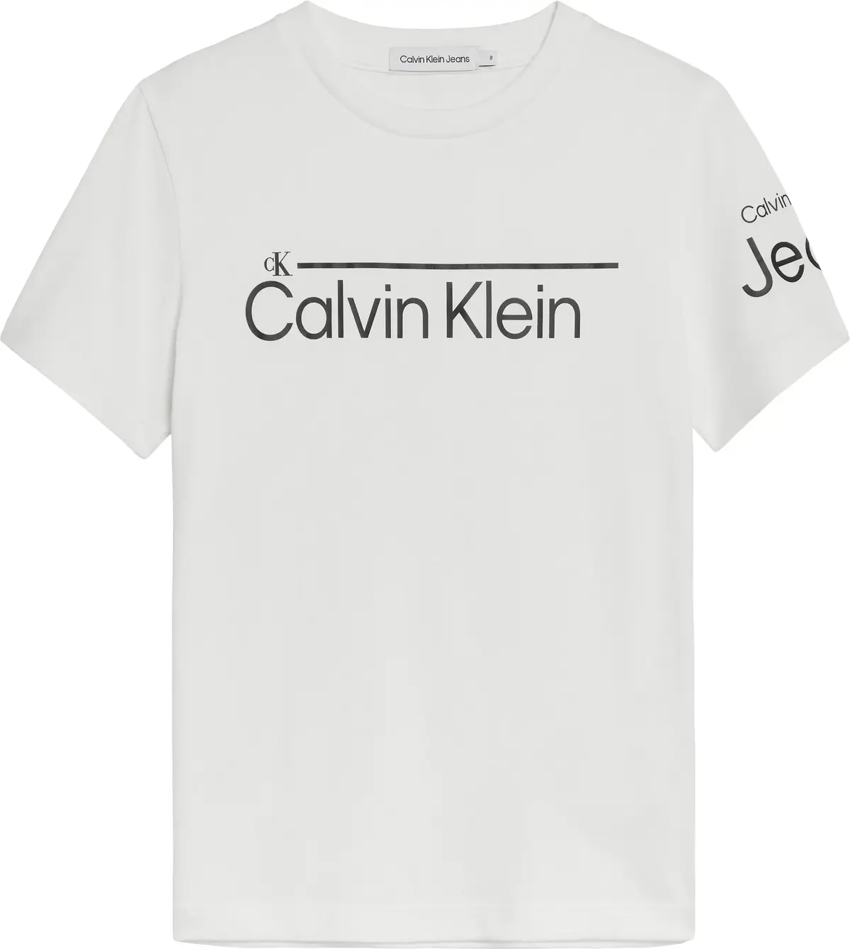 Calvin Klein INSTITUTIONAL LINED Erkek Beyaz T-Shirt