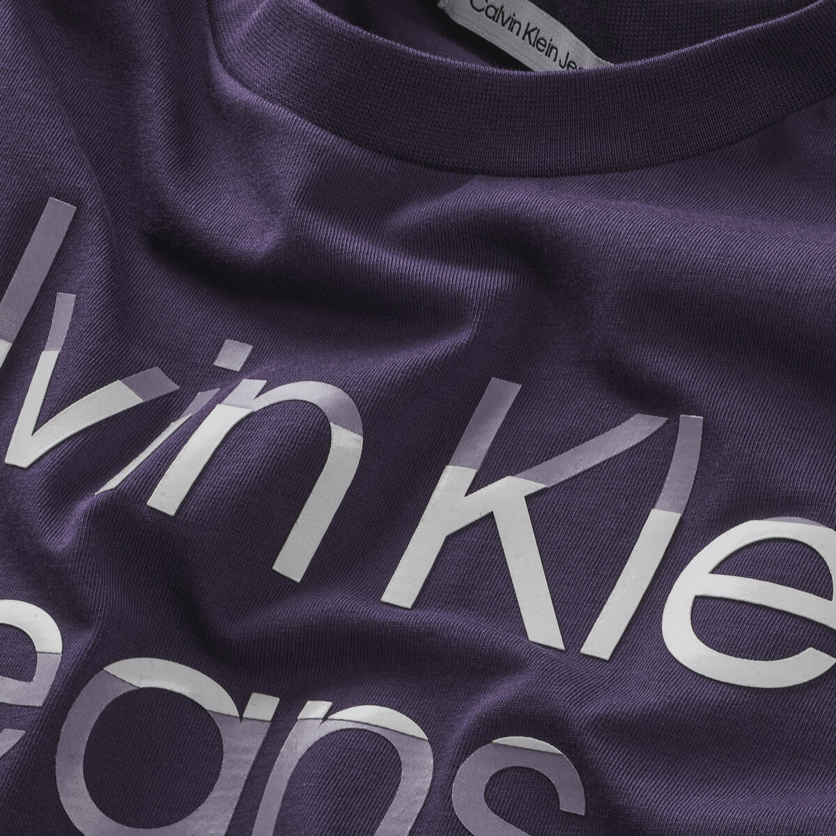 Calvin Klein HERO MAXI LOGO LS T- Erkek Mor T-Shirt