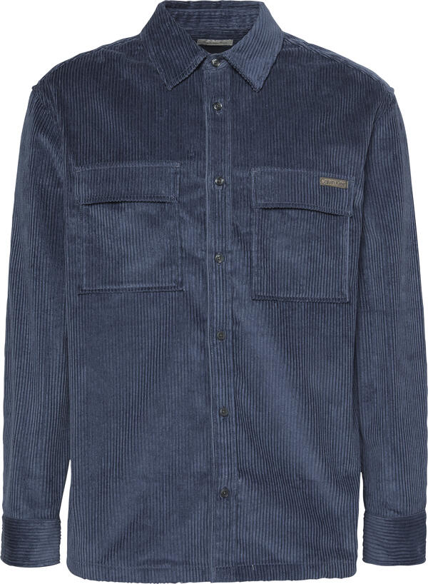 Calvin Klein LS CORDUROY POCKET RELAXED SHIRT Mavi Erkek Gömlek