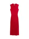 Tommy Hilfiger LYOCELL SILK SL MOCK, XLD Kırmızı Kadın Elbise
