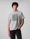 Calvin Klein SS 20S CK MACRO Gri Erkek Tişört