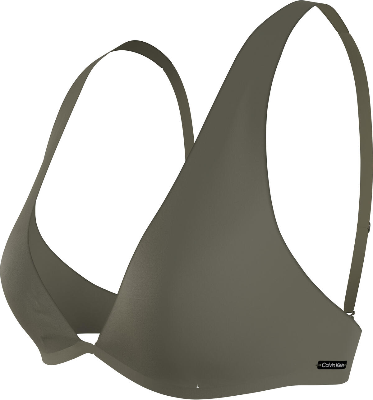Calvin Klein FIXED TRIANGLE-RP Kadın Yeşil Bikini Üstü