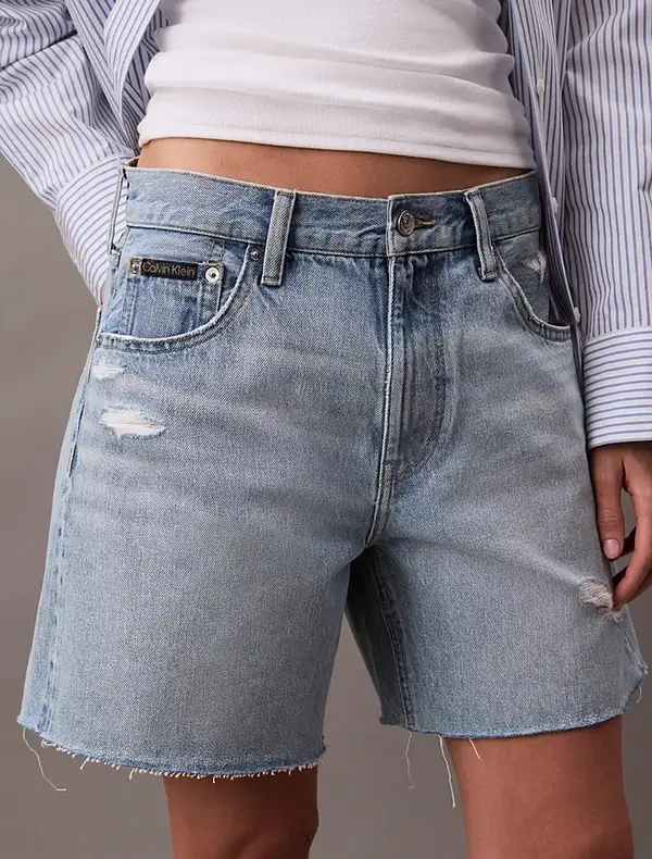 Calvin Klein SIGNATURE 90S FIT SHORT 6 IN RAM Kahverengi Kadın Şort