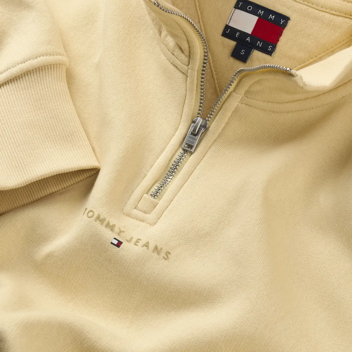 Tommy Hilfiger  TJW REG CRP 1/4ZIP T Kadın Bej Sweatshirt