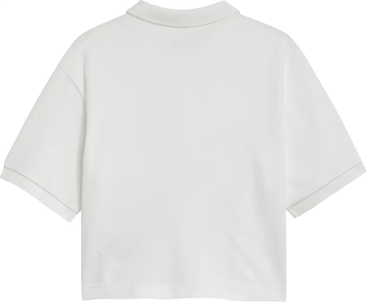 Calvin Klein MONOGRAM PIQUE POLO Kadın Beyaz T-Shirt