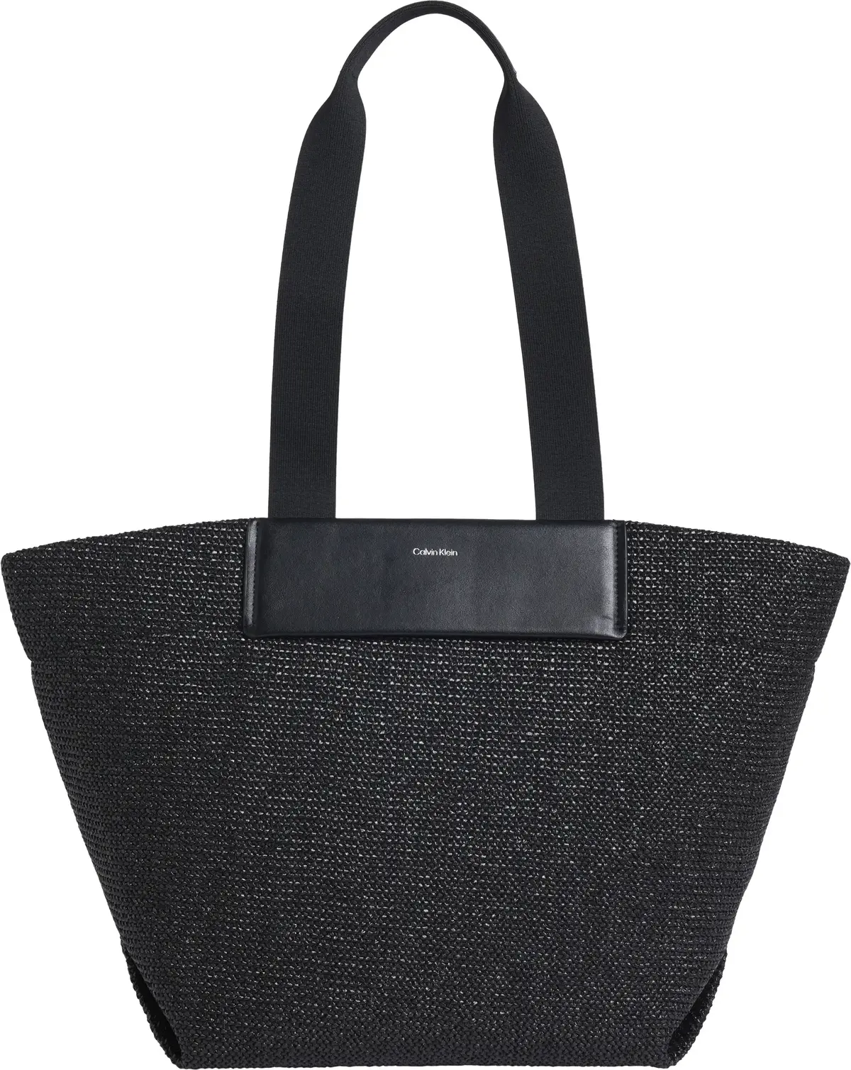 Calvin Klein CK RAFFIA MEDIUM SHO, BEH Siyah Kadın Çanta