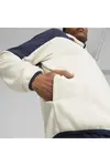 Puma Fit Hybrid Polar Fleece/Woven Jacket Kırık Beyaz Erkek Ceket