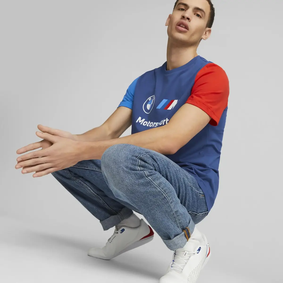 Puma BMW MMS ESS Logo Tee Mavi Erkek/Unisex T-Shirt