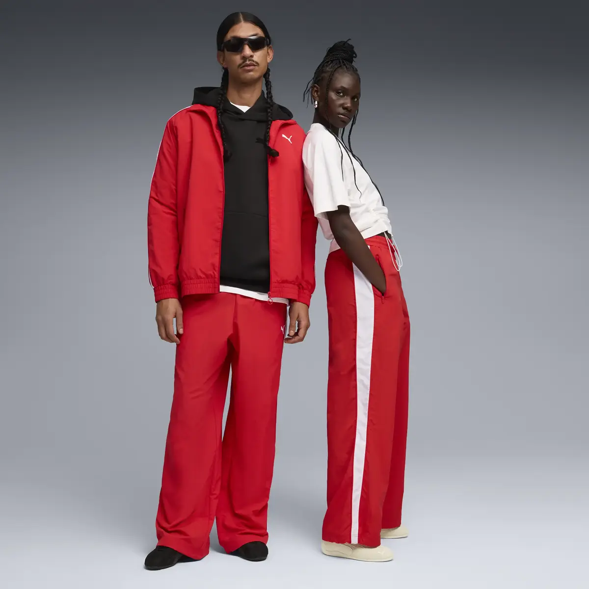 PUMA T7 Oversized Track Pants Kırmızı Erkek Eşofman Altı