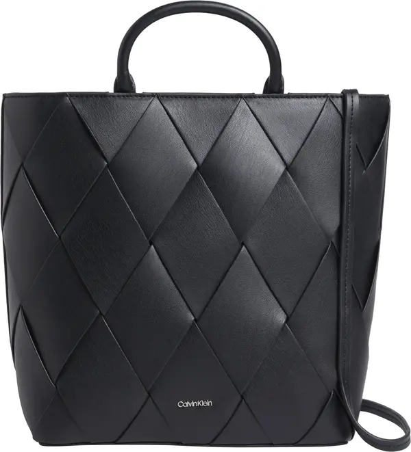 Calvin Klein CK WOVEN MEDIUM TOTE, BEH Siyah Kadın Çanta