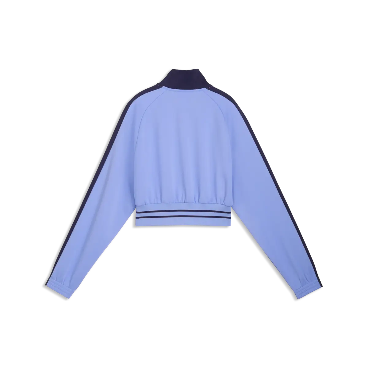 Puma T7 Pique Cropped Jacket Mavi Kadın Crop Ceket
