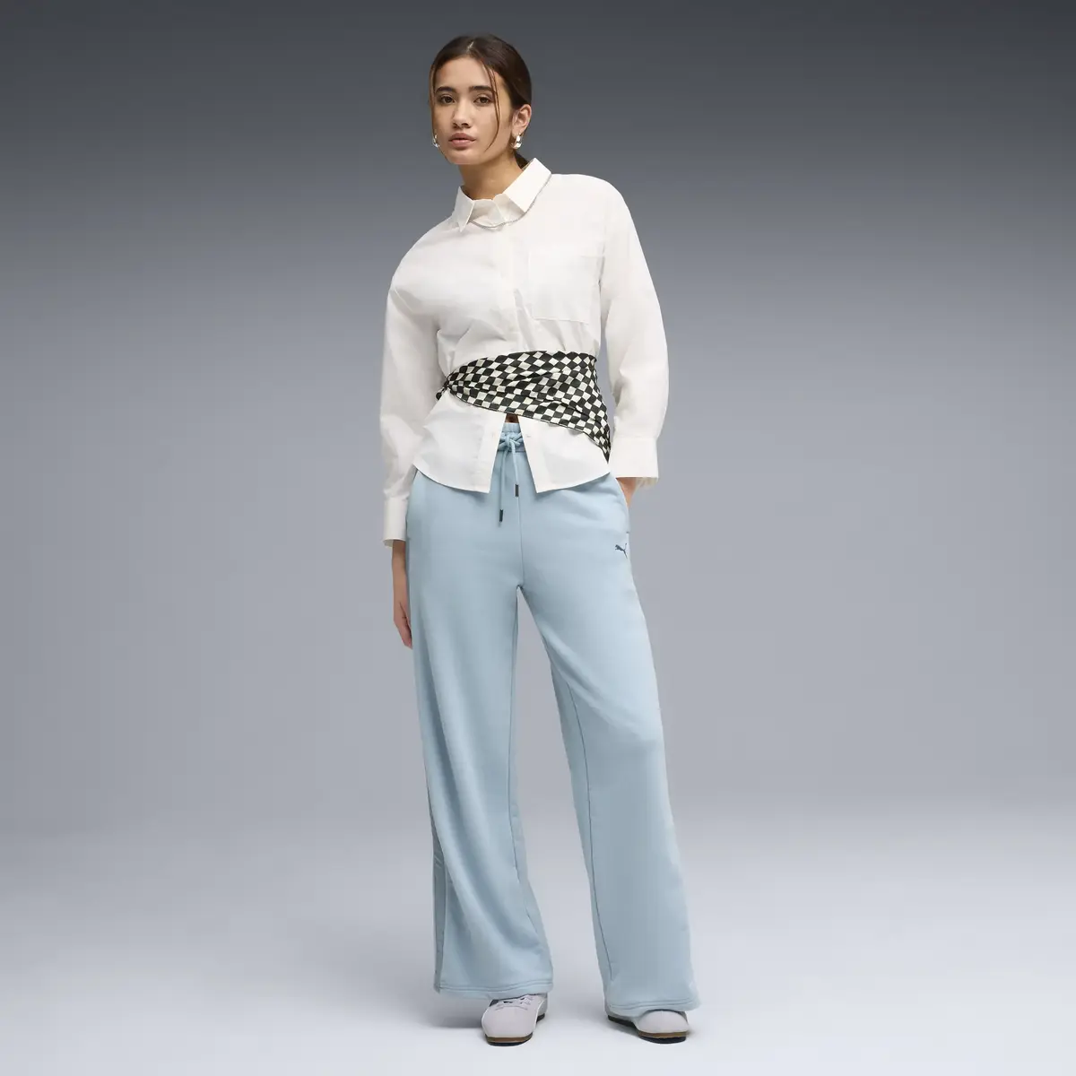 Puma HER Comfort High-Waist Pants Mavi Kadın Eşofman Altı