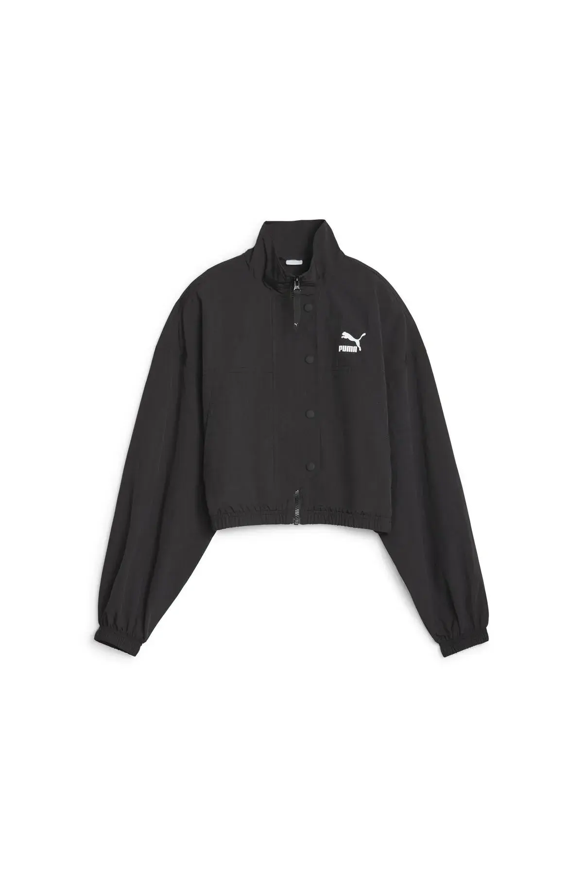 Puma DARE TO Cropped Woven Jacket Siyah Kadın Fermuarlı Sweatshirt