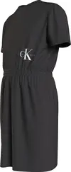 Calvin Klein MONOGRAM OFF PLACED Kadın Siyah Elbise
